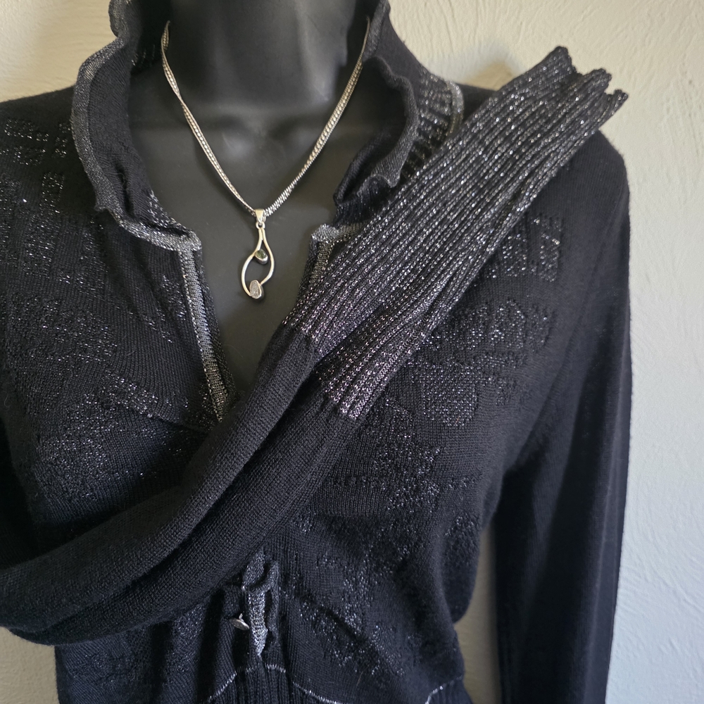 Marithé + François Girbaud black wool blend sweater dress - Size 7 (M)